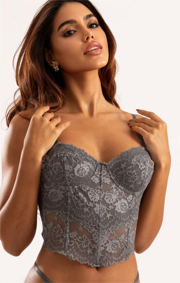 CORSET GRIS LUNAIRE(CORSELETE CINZA LUNAR)